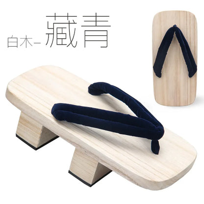 Japanese Wooden Geta Clogs – Traditional Cosplay Sandals & Slippers