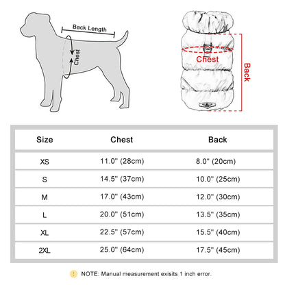 Warm Padded Dog Coat – Soft Winter Jacket Vest for Small & Medium Dogs, Cozy Puppy Clothes for Chihuahuas, French Bulldogs & Poodles