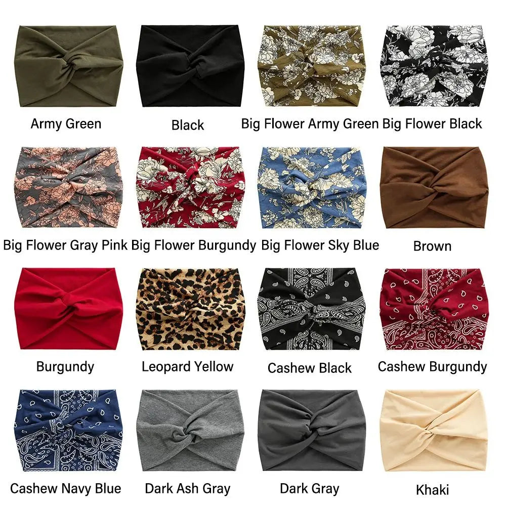 Extra Large Twisted Headband – Thick Wide Turban Hair Wrap for Women | Workout Yoga Fashion Hair Accessories