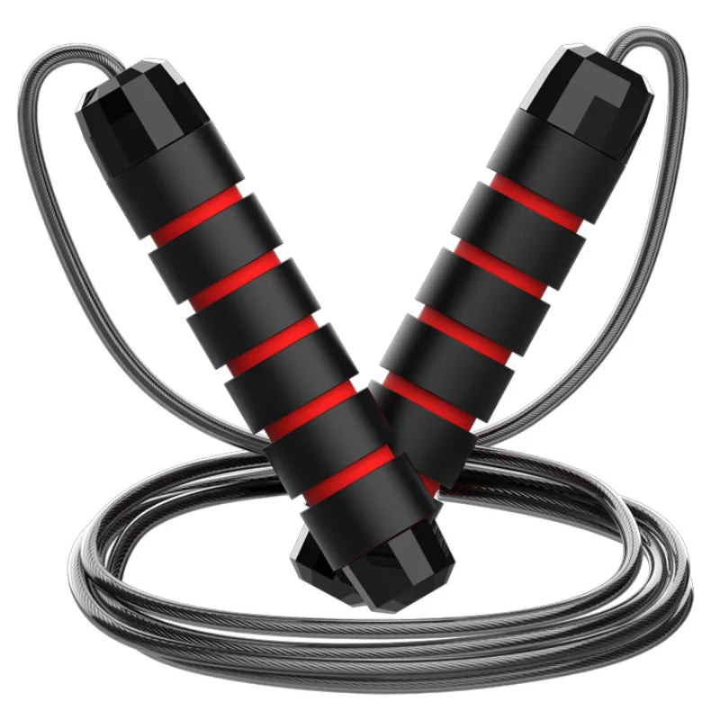 Comba de acero ajustable – Cuerda para saltar sin enredos para fitness, entrenamiento cardiovascular, entrenamientos en casa y equipo deportivo