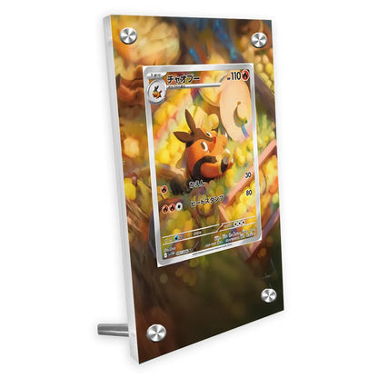 Présentoir en acrylique pour cartes Pokémon – Ronflex, Évoli, Mewtwo, Bulbizarre, Psykokwak et support de protection de style brique pour figurines