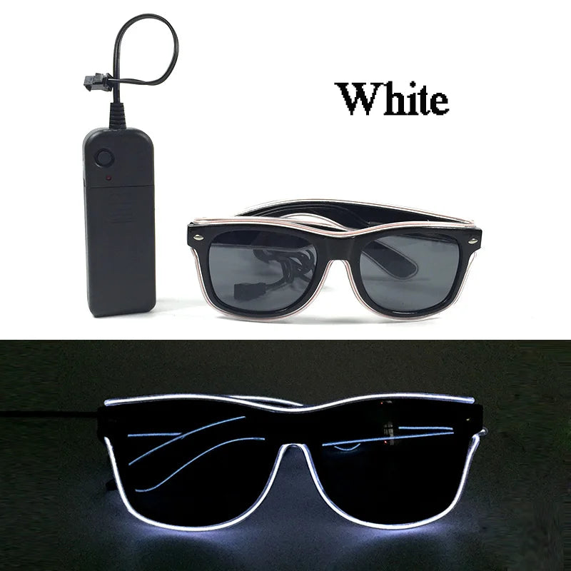 LED Luminous Party Glasses – Futuristic Rainbow Space & Robot Rave Goggles with Star Lights for Concerts, DJ Events, Masquerade & Y2K Parties