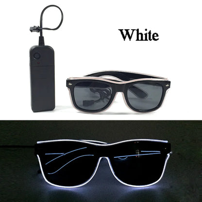 LED Luminous Party Glasses – Futuristic Rainbow Space & Robot Rave Goggles with Star Lights for Concerts, DJ Events, Masquerade & Y2K Parties