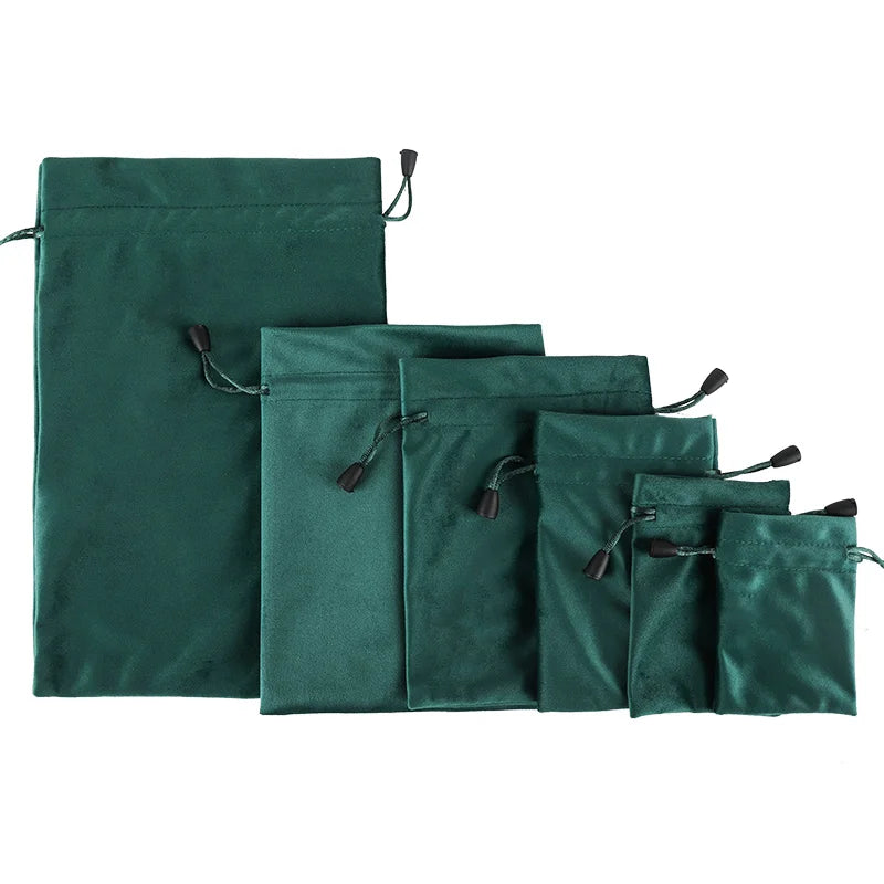 Bolsa de regalo de terciopelo con cordón - Suave, para joyas, bodas, Pascua y Año Nuevo, para envolver, para recuerdos de fiesta y pequeños regalos