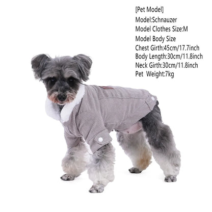 Autumn & Winter Fleece Dog Jacket – Warm Thickened Pet Coat for Small & Medium Dogs, Cozy Puppy Clothes for Cats, Schnauzers & Pugs
