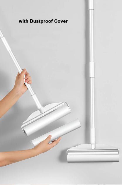 Long Handle Lint Roller – Retractable Pet Hair & Dust Remover for Clothes, Furniture, Bedding & Upholstery