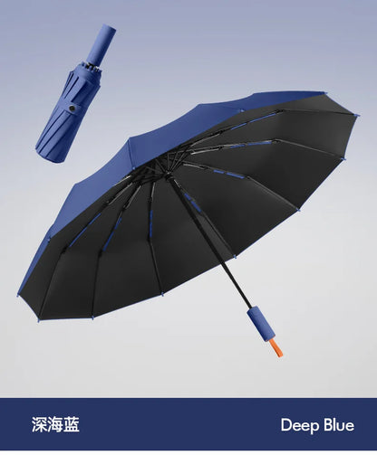 Paraguas Automático Cortavientos de 72 Huesos – Paraguas Grande Plegable para Lluvia con Protección UV para Hombres y Mujeres, Paraguas Impermeable de Alta Resistencia para Exteriores