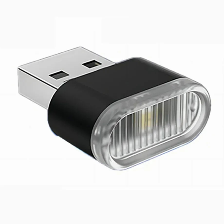 Mini USB LED Luz Ambiental Interior para Coche – Lámpara de Ambiente de Neón Plug & Play y Luz de Emergencia