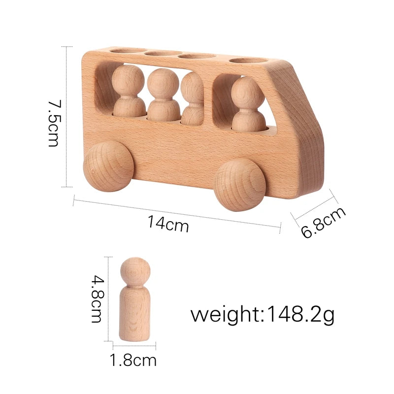 Juguete de Tren de Madera Montessori – Carrito Educativo para Bebés con Bloques Numéricos, Juguete de Madera para el Aprendizaje Temprano, Regalo de Actividad de Aprendizaje Preescolar para Niños Pequeños