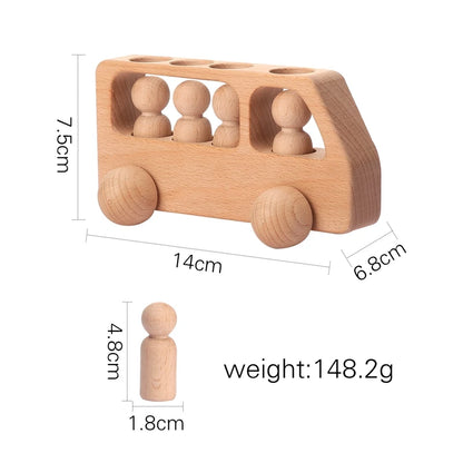 Juguete de Tren de Madera Montessori – Carrito Educativo para Bebés con Bloques Numéricos, Juguete de Madera para el Aprendizaje Temprano, Regalo de Actividad de Aprendizaje Preescolar para Niños Pequeños