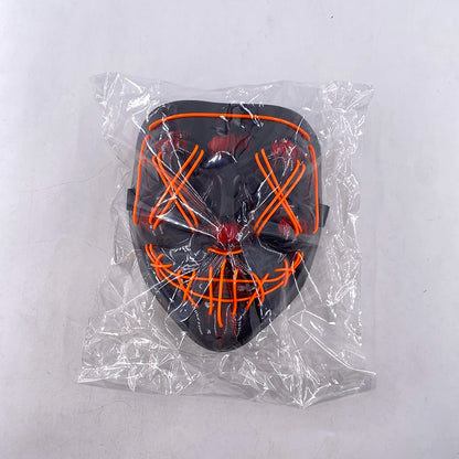 Masque LED sans fil Purge – Masque néon lumineux pour Halloween, fêtes et festivals