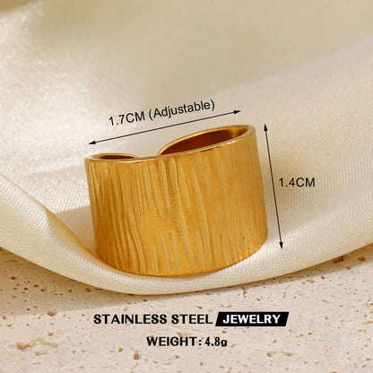 Gold Stainless Steel Heart Ring – Waterproof Hollow Heart Finger Ring for Women | Minimalist Fashion Jewelry Gift