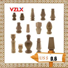 Appliques décoratives en bois moulé – Boiseries murales sculptées pour meubles, armoires, coins et décoration intérieure