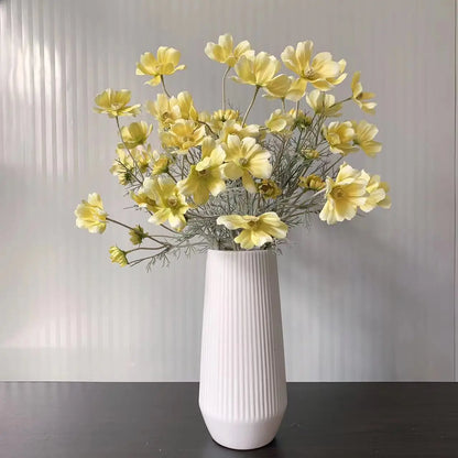 1 Gerbe de 60cm de Fleurs Artificielles Camomille Marguerite – Fausse Fleur en Soie Blanche pour Décoration de Mariage, Décoration de Table, Arrangements de Fête & Bouquets DIY