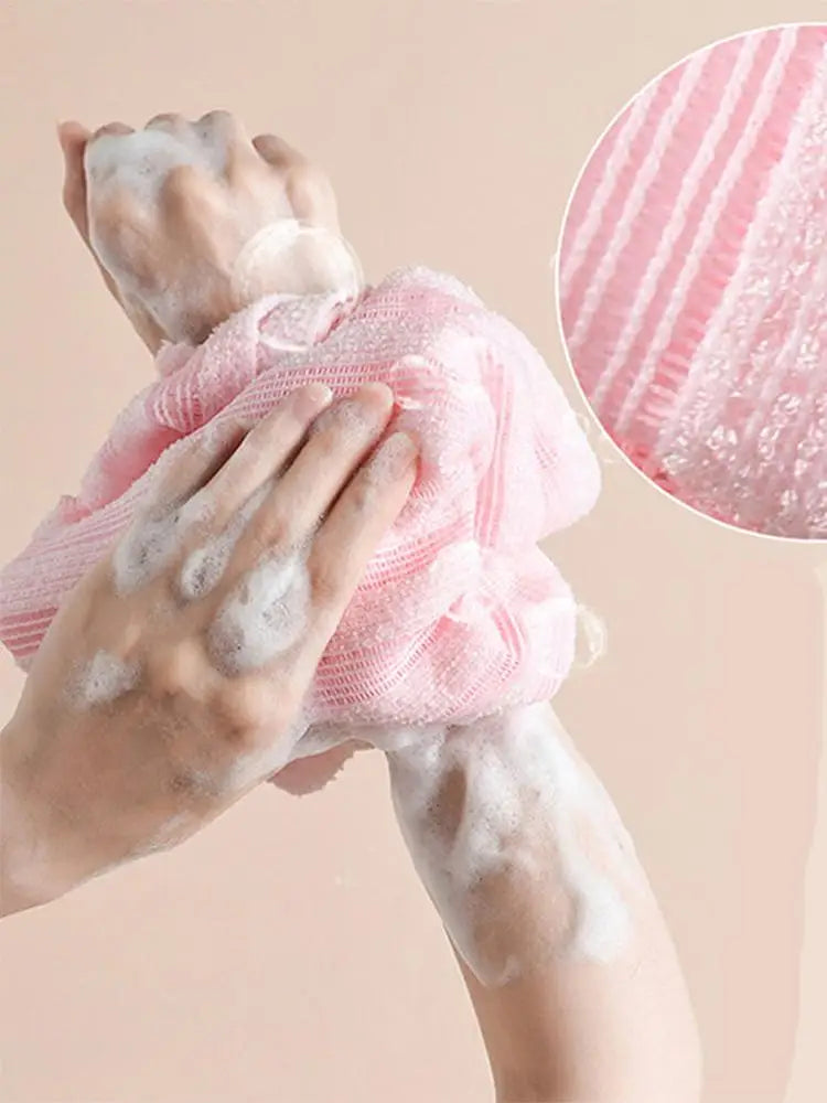Toalla de baño exfoliante – Estropajo de espalda para el cuerpo, paño de lavado, esponja de ducha suave para limpieza profunda, exfoliación de la piel y accesorios de baño
