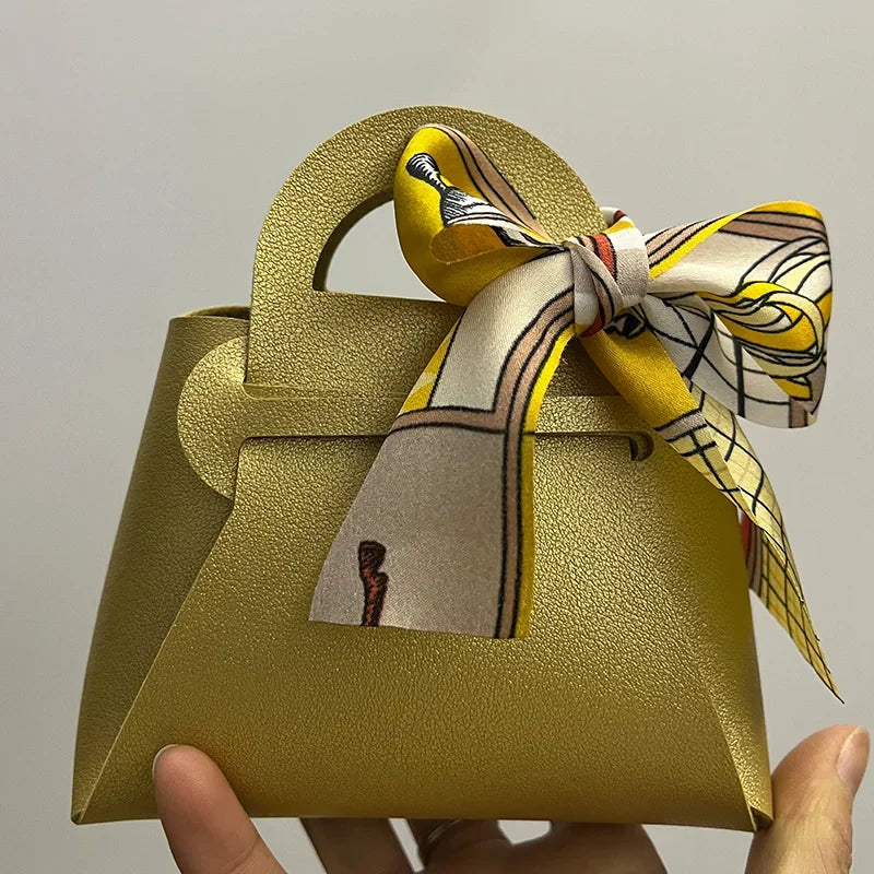 20PCS Bolsas de Regalo de Cuero con Cinta de Lazo – Mini Bolsos para Recuerdos de Bodas, Navidad, Dulces, Regalos y Empaque de Lujo para Fiestas
