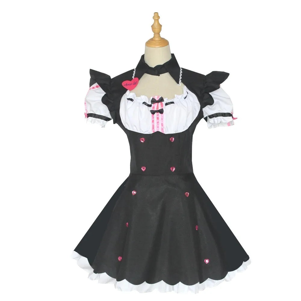 Chocola & Vanilla Maid Cosplay Costumes – Anime Catgirl Uniform Set (Halloween & Comic Exhibition Outfit)