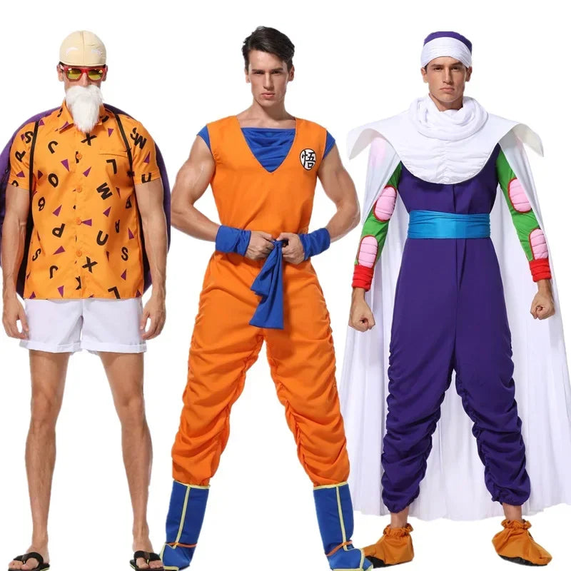 Dragon Ball Master Roshi (Kame Sennin) Cosplay Costume – Adult Men Anime Jumpsuit Outfit for Halloween, Carnival & Roleplay Events