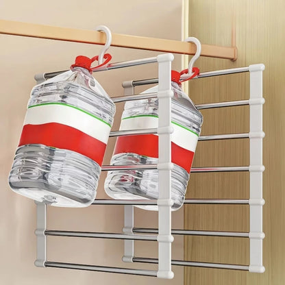 Cintre Multiple pour Pantalons – Organisateur de Placard Gain de Place avec Pinces Antidérapantes pour Pantalons, Jeans et Rangement de Vêtements
