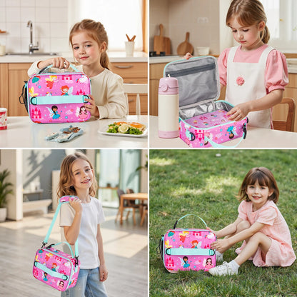 Fiambrera Bento para niños – Recipiente de comida portátil a prueba de fugas para la escuela, viajes y picnics, fiambrera para estudiantes apta para microondas para frutas, aperitivos y comidas
