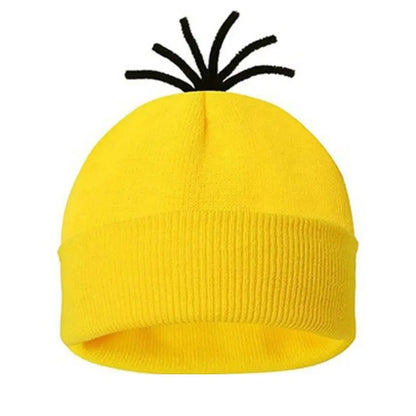 Cartoon Cosplay Costume Set – Yellow Beanie, Stretch Gloves & Steampunk Goggles (Adult & Kids Halloween Outfit)