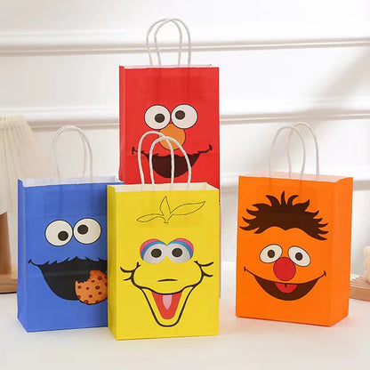 Bolsas de regalo de fiesta de Elmo de Barrio Sésamo – Bonitas bolsas de recuerdo de fiesta de cumpleaños para niños, decoraciones de baby shower, empaques de regalo y artículos de celebración