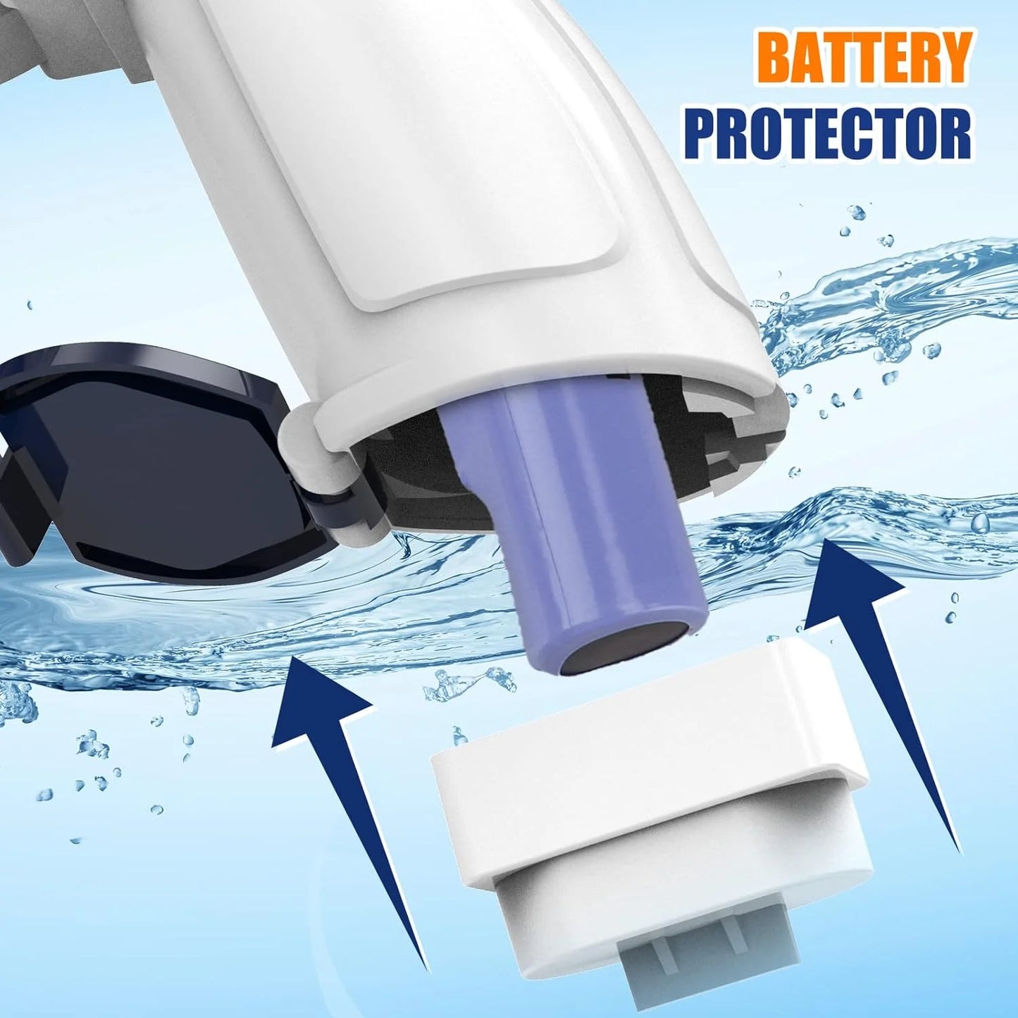 Pistola de agua eléctrica Unilabo M416 – Lanza agua automática a batería con accesorio de botella externa para diversión veraniega al aire libre para niños y adultos