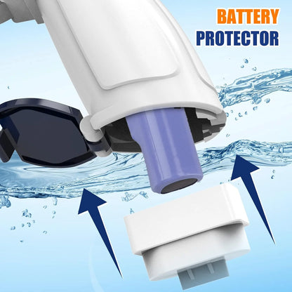 Pistola de agua eléctrica Unilabo M416 – Lanza agua automática a batería con accesorio de botella externa para diversión veraniega al aire libre para niños y adultos