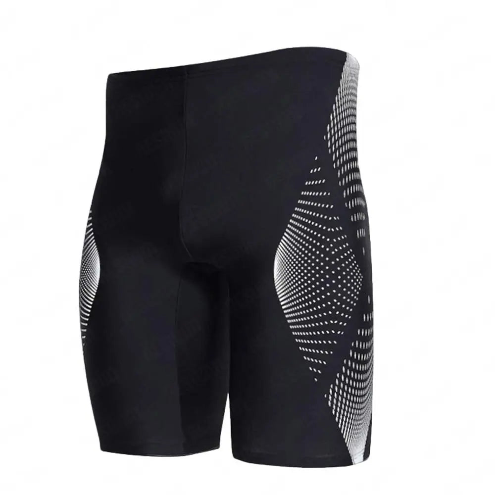 Men's Swim Jammers – Quick-Dry Elastic Swimming Trunks for Beach, Surfing, Diving & Athletic Training