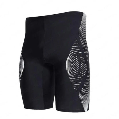 Men's Swim Jammers – Quick-Dry Elastic Swimming Trunks for Beach, Surfing, Diving & Athletic Training