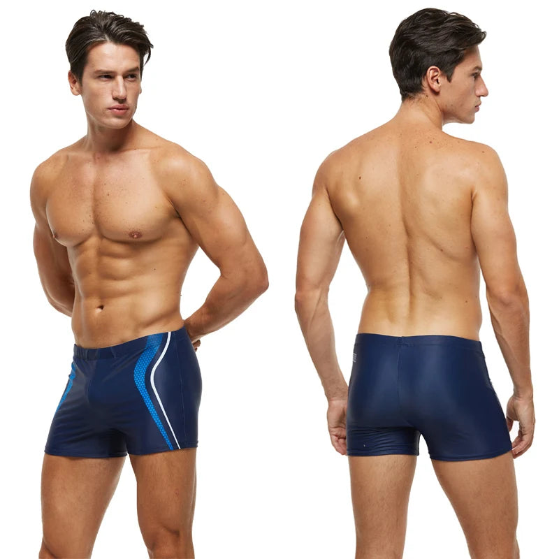 ESCATCH Men's Printed Swim Trunks – Plus Size Quick-Dry Elastic Swimsuit with Soft Liner for Beach & Swimming