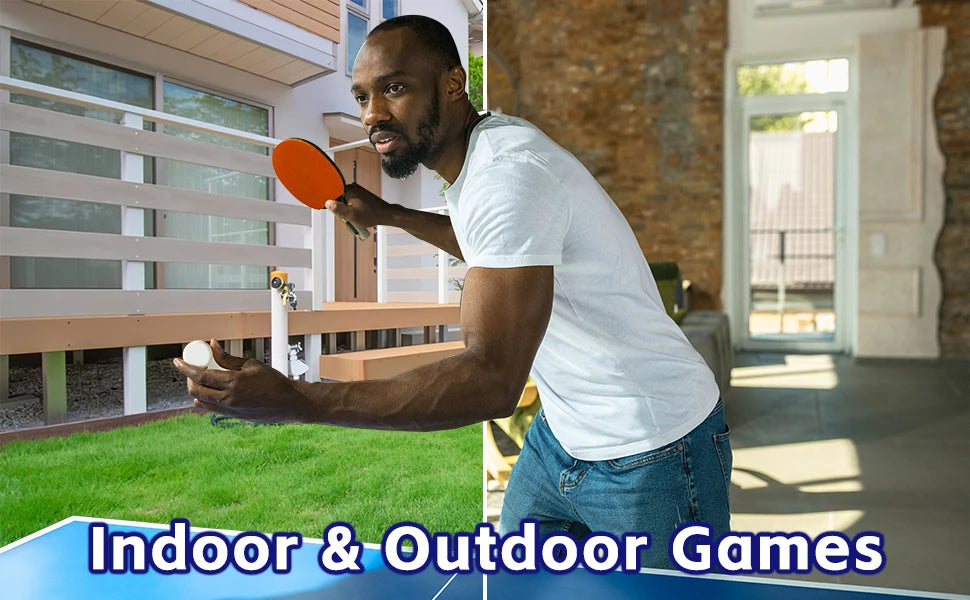 Portable Table Tennis Set – Ping Pong Paddle Set with Retractable Net, Carry Bag & 40+ Balls for Indoor/Outdoor Games Gift