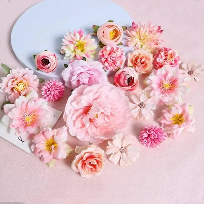 Lot de fleurs de roses artificielles en soie – 3/21 roses artificielles pour bouquets DIY, mariages et décoration intérieure