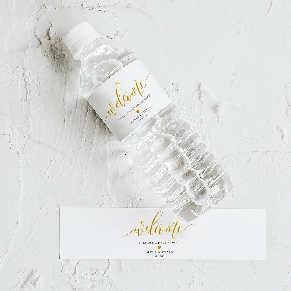 Personalized Wedding Water Bottle Labels – Custom Thank You Stickers for Bridal Shower, Birthday Party & Wedding Welcome Gifts | Event Decor