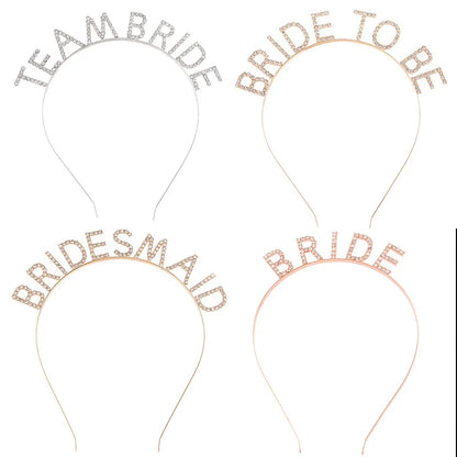 BRIDE Crystal Headband – Bridal Hair Accessory for Weddings, Bachelorette Parties & Bridesmaids