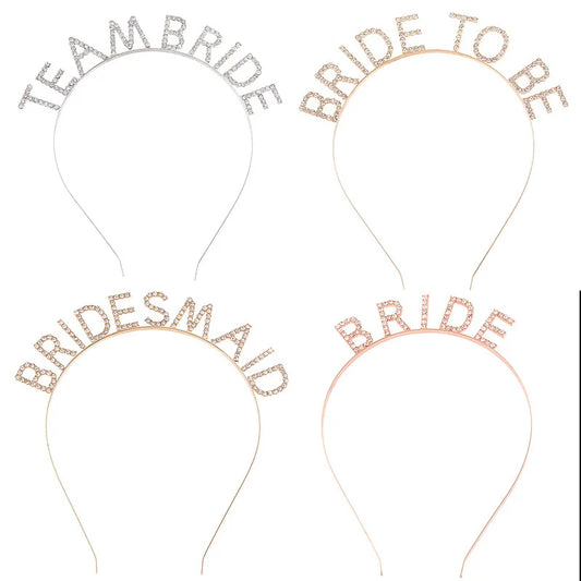 Serre-tête en cristal « BRIDE » – Accessoire capillaire pour mariages, enterrements de vie de jeune fille et demoiselles d'honneur