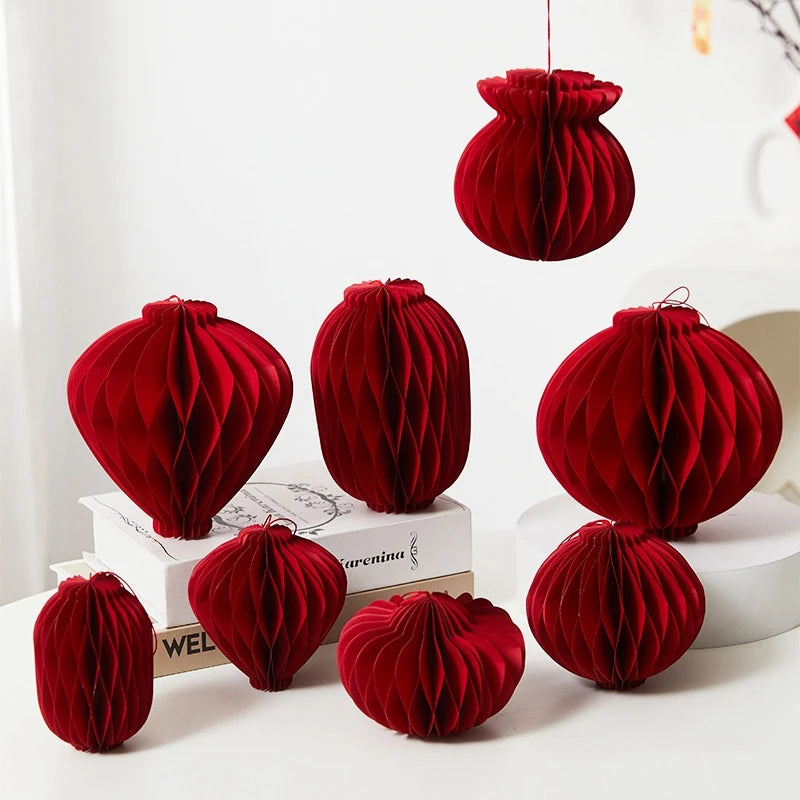 Chinese New Year 3D Hanging Ball Ornaments – Festive New Year Pendant Decorations for Wedding, Party, Tree & Home Decor