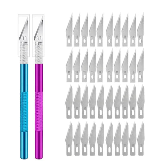 13PCS Aluminum Alloy Precision Craft Knife Set – Hobby Carving Tools for Paper Cutting, Handcrafts, Model Making & DIY Projects
