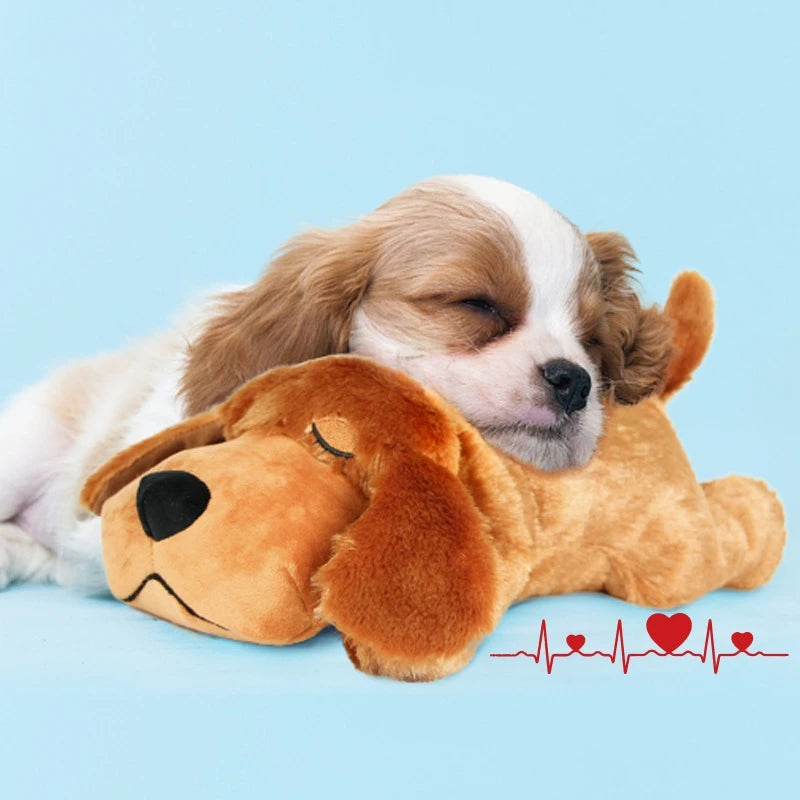 Pet Soothing Heartbeat Plush Toy – Comfort Companion for Dogs, Anxiety Relief & Sleep Support, Cozy Gift for Furry Friends