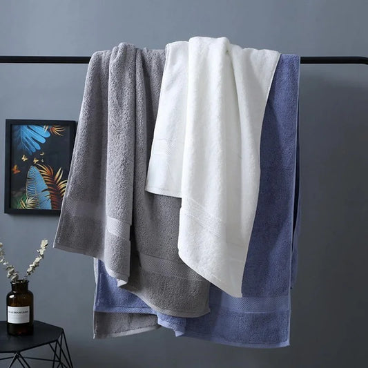 Toalla de baño de algodón suave – Toalla grande absorbente para baño, playa y spa para el hogar