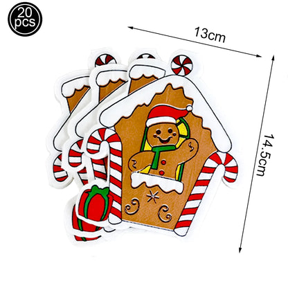 9-Inch Merry Christmas Paper Plates – Santa Claus, Christmas Tree & Elk Round Disposable Plates for Xmas Party & Table Decor