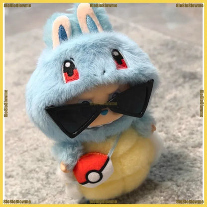 Kawaii Labubu Cartoon Plush Doll Clothes Set – Psyduck, Slowpoke & Charmander Outfit with Backpack, Fashion Mini Doll Accessories