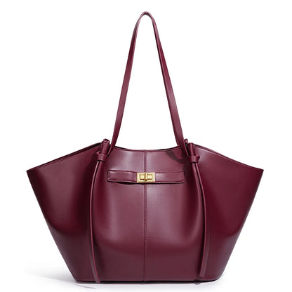 Large Capacity Bat-Shaped Women's Handbag Trendy Shoulder Crossbody Bag High Street Style
