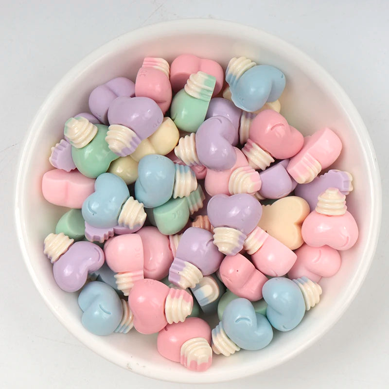 30/300pcs Mini Breloques en Résine Bonbon Fleur Amour – Mignons Accessoires de Bricolage pour Nail Art, Barrettes à Cheveux, Scrapbooking, Bijoux Faits Main et Projets Créatifs pour Enfants