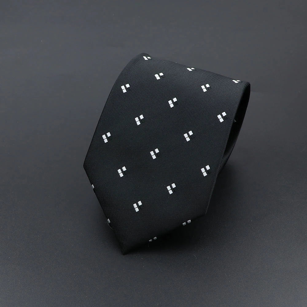 Corbata de hombre de fantasía con perro de dibujos animados, Paisley, rayas y lunares para negocios y bodas