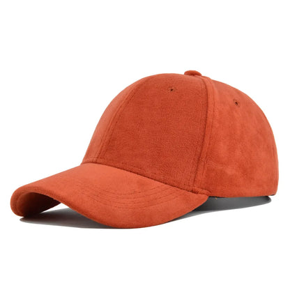 Casquette de baseball rétro en suède uni – Casquette snapback réglable hip hop pour hommes et femmes, casquette de style urbain à visière en fausse fourrure pour le printemps et l'automne