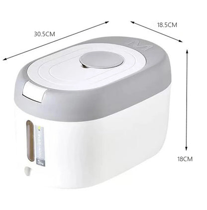 XIAOGUI 5KG/10KG Rice Dispenser – Large-Capacity Kitchen Food Storage Container for Rice, Cereal & Grains, Airtight Organizer Box