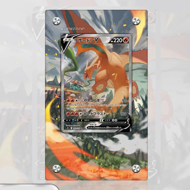 Ladrillo Expositor de Cartas de Arte Extendido Pokémon – Soporte de Exhibición de Ilustraciones de Cartas Coleccionables de la Colección Charizard para Coleccionistas y Regalos de Cumpleaños (Carta No Incluida)