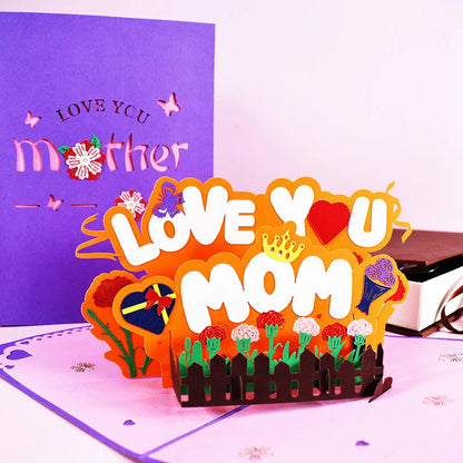 3D Pop-Up Greeting Card – Happy Birthday, Mother’s Day, Father’s Day, Love Mom Dad, Rose Flower, Easter & Thank You Gift