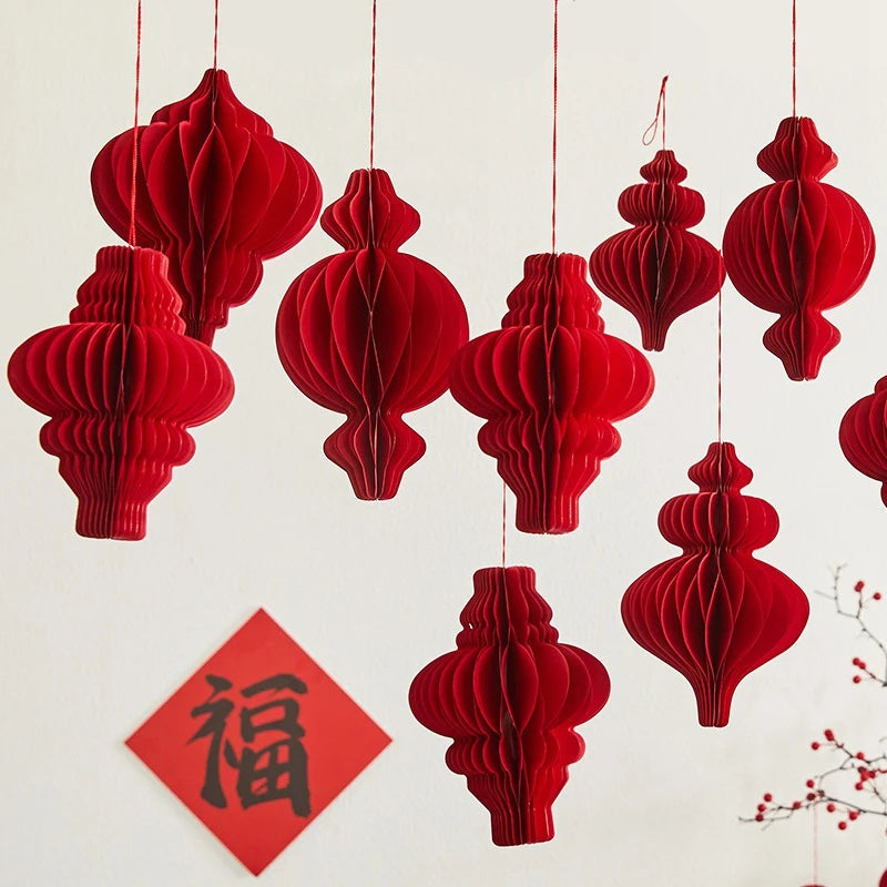 Chinese New Year 3D Hanging Ball Ornaments – Festive New Year Pendant Decorations for Wedding, Party, Tree & Home Decor